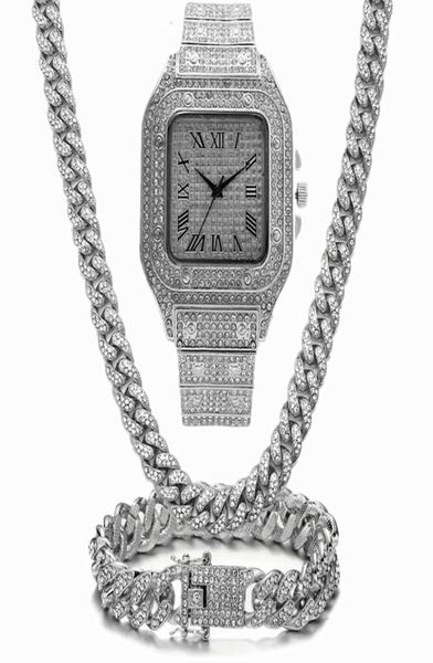 chains iced out chain bling miami cuban link rhinestone watch necklaces bracelet women men jewelry set hip hop choker1095453, Silver
chains iced out chain bling miami cuban link rhinestone watch necklaces bracelet women men jewelry set hip hop choker1095453, Silver