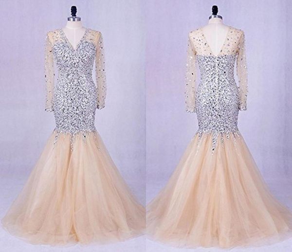 champagne v neck backless pageant evening dresses mermaid long sleeve illusion crystal rhinestones bodice long prom formal d1409193, White;red
champagne v neck backless pageant evening dresses mermaid long sleeve illusion crystal rhinestones bodice long prom formal d1409193, White;red