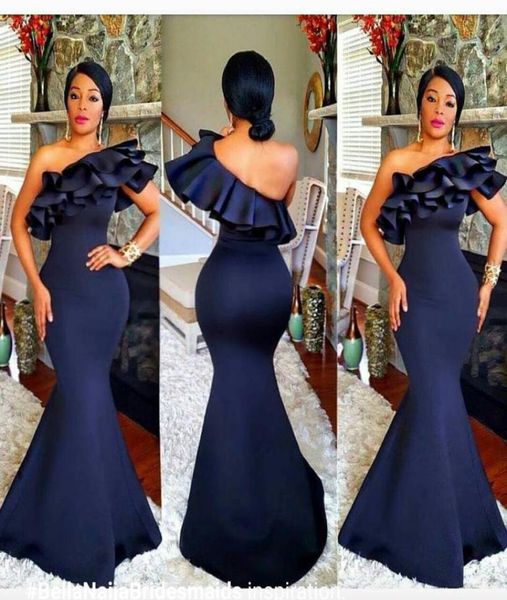 nigeria mermaid one shoulder prom gowns navy blue african style ruffles plus size evening dresses floor length formal party lo3378292, Black
nigeria mermaid one shoulder prom gowns navy blue african style ruffles plus size evening dresses floor length formal party lo3378292, Black