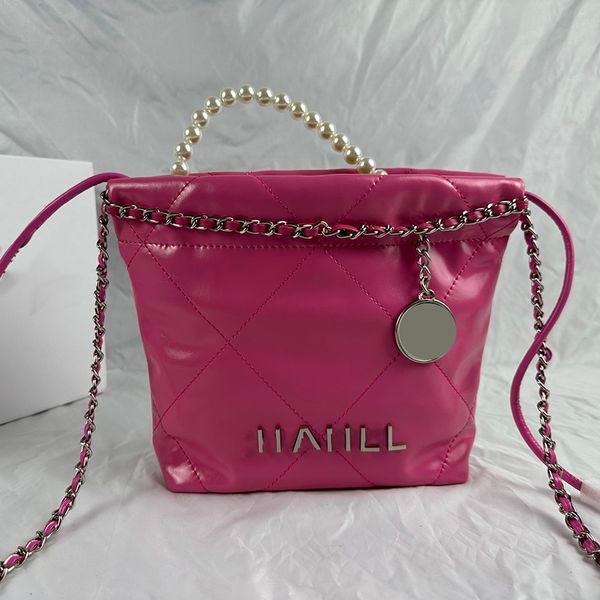 french womens classic mini 22 shopping fuchsia bags calfskin genuine leather round strap pearl chain handle silver metal hardware matelasse
french womens classic mini 22 shopping fuchsia bags calfskin genuine leather round strap pearl chain handle silver metal hardware matelasse