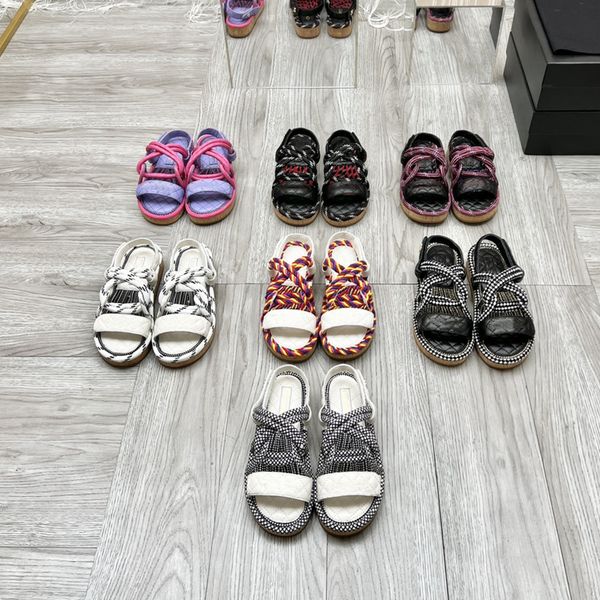 designer beach soft sole sandals leather sports luxury bubble running women leisure platform multi function roman straw hemp rope plaid quil, Black
designer beach soft sole sandals leather sports luxury bubble running women leisure platform multi function roman straw hemp rope plaid quil, Black