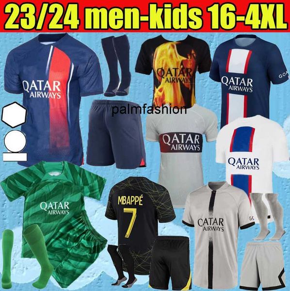 22 23 24 psgs mbappe soccer jerseys home away 2023 2024 wijnaldum sergio ramos hakimi fourth maillots de football verratti 4th shirt men kid, Black;yellow
22 23 24 psgs mbappe soccer jerseys home away 2023 2024 wijnaldum sergio ramos hakimi fourth maillots de football verratti 4th shirt men kid, Black;yellow