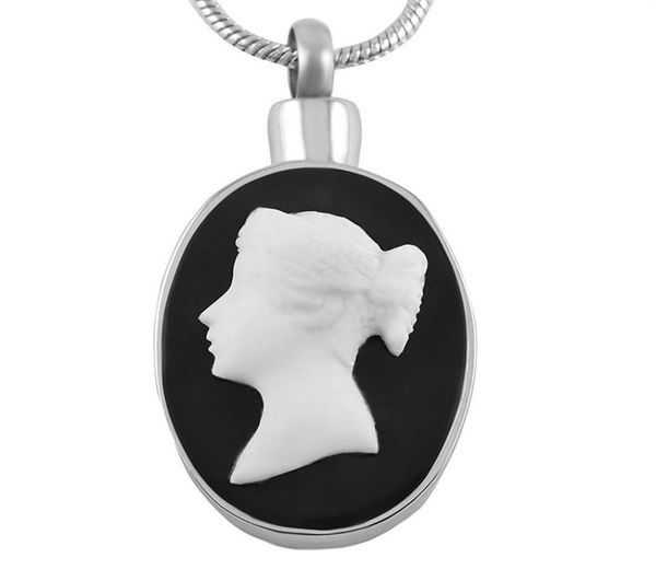 ijd9194 stainless steel cremation lady statue of oval pendant keepsake for ashes urn memorial necklace for women men jewelry279g2137332, Silver
ijd9194 stainless steel cremation lady statue of oval pendant keepsake for ashes urn memorial necklace for women men jewelry279g2137332, Silver