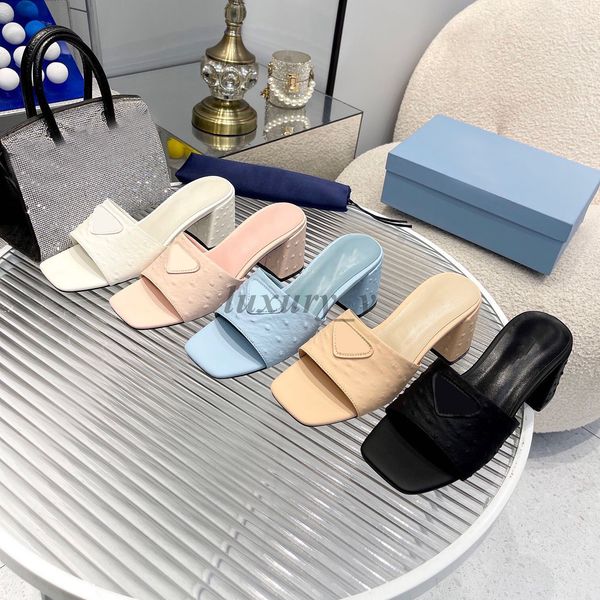 designer women slippers leather mules lady chunky hihg heels summer embossed slides fashion sandals beach flip flops, Black
designer women slippers leather mules lady chunky hihg heels summer embossed slides fashion sandals beach flip flops, Black