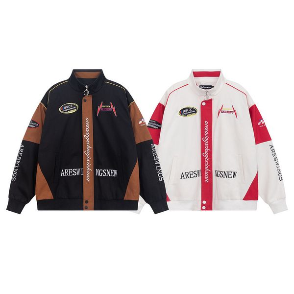 american mens street embroidered motorcycle baseball uniform colorblock zipper racing jackets, Black;brown
american mens street embroidered motorcycle baseball uniform colorblock zipper racing jackets, Black;brown