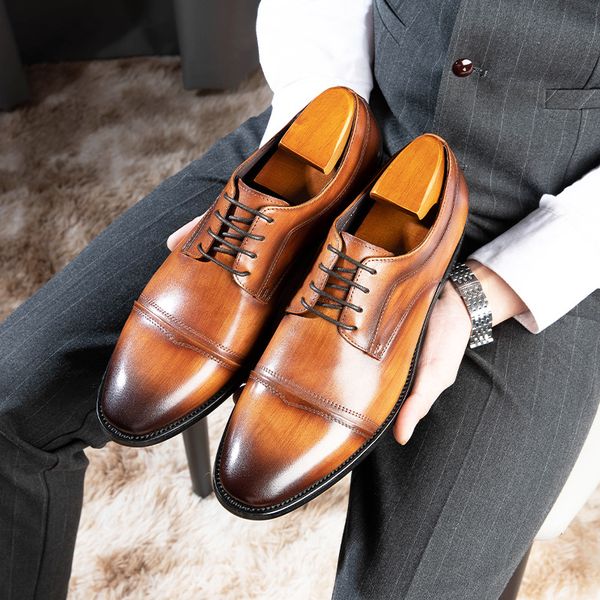 italian style mens dress shoes genuine leather handmade classic black brown oxford lace-up office business formal shoes for men
italian style mens dress shoes genuine leather handmade classic black brown oxford lace-up office business formal shoes for men