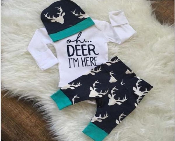 kids baby boys clothing long sleeve letter tshirt pants hat 3 pcs costume newborns clothing set2616144, White
kids baby boys clothing long sleeve letter tshirt pants hat 3 pcs costume newborns clothing set2616144, White