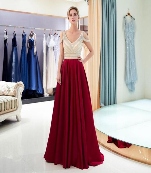chic dark red aline evening dresses vneck beaded satin prom gown backless long formal party weddingguest dresses custom made6982405, Black;red
chic dark red aline evening dresses vneck beaded satin prom gown backless long formal party weddingguest dresses custom made6982405, Black;red