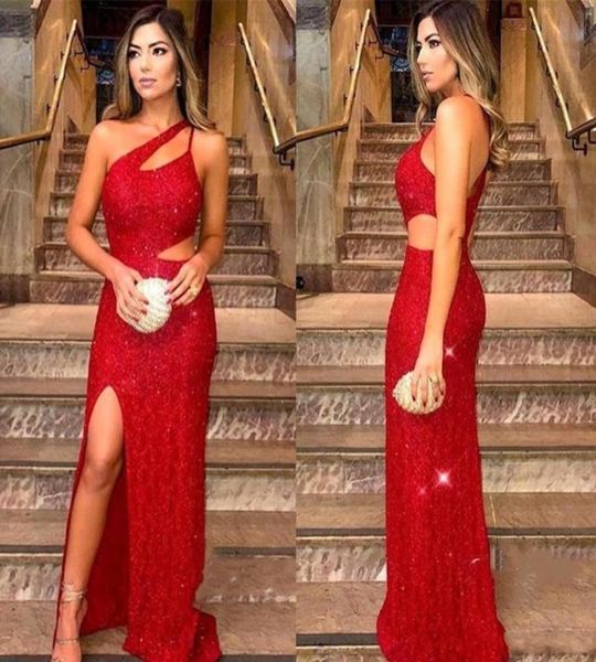 new red sequined evening dresses one shoulder split holiday wear formal party prom gowns custom made plus size5054882, Black;red
new red sequined evening dresses one shoulder split holiday wear formal party prom gowns custom made plus size5054882, Black;red