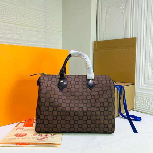 speedy pillow bag handbags purse women crossbody bags chessboard grid leather handle coated canvas old flower letters internal zipper pocket
speedy pillow bag handbags purse women crossbody bags chessboard grid leather handle coated canvas old flower letters internal zipper pocket