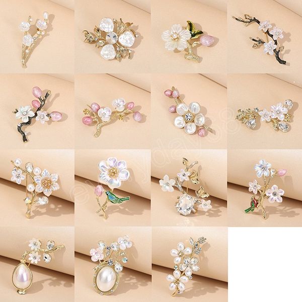 plum blossom brooches for women white flower alloy bouquet brooch pins coat jewelry gift accessories, Gray
plum blossom brooches for women white flower alloy bouquet brooch pins coat jewelry gift accessories, Gray
