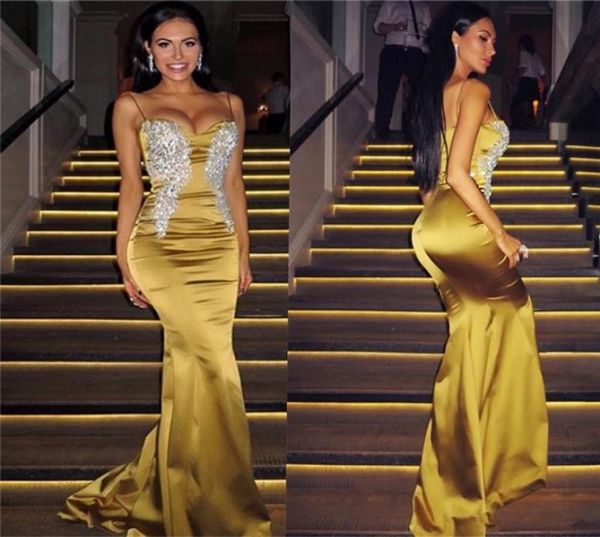 spaghetti straps gold mermaid evening dresses 2019 lace appliques formal prom party gowns backless special occasion d6495986, Black;red
spaghetti straps gold mermaid evening dresses 2019 lace appliques formal prom party gowns backless special occasion d6495986, Black;red