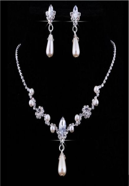 crystal drop pearls silver plated necklace imitation earrings wedding jewelry sets for bride bridesmaids women bridal acc4184729, White
crystal drop pearls silver plated necklace imitation earrings wedding jewelry sets for bride bridesmaids women bridal acc4184729, White