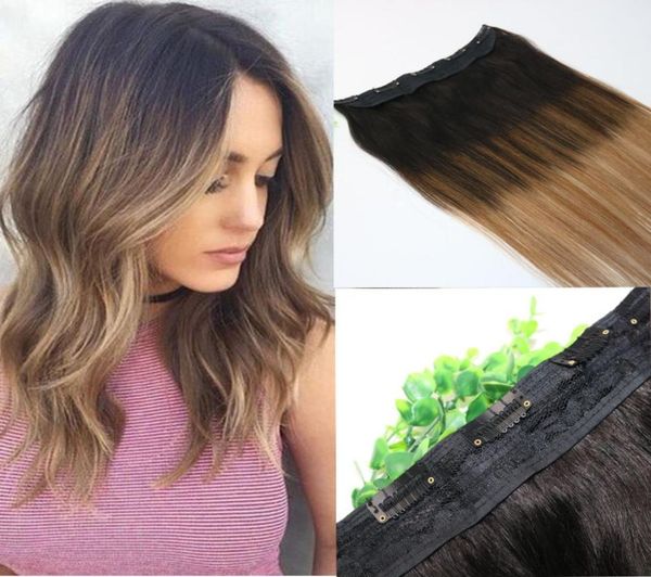 5clips one piece clip in human hair extensions with lace straight brazilian virgin hair ombre dark brown balayage 26182541226, Black
5clips one piece clip in human hair extensions with lace straight brazilian virgin hair ombre dark brown balayage 26182541226, Black