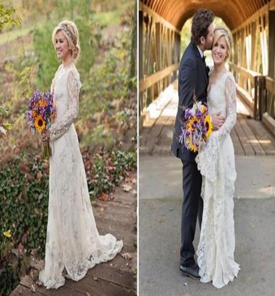 2019 gorgeous deep vneck applique kelly clarkson long sleeve a line sheer white lace wedding dresses with sweep train9911616
2019 gorgeous deep vneck applique kelly clarkson long sleeve a line sheer white lace wedding dresses with sweep train9911616