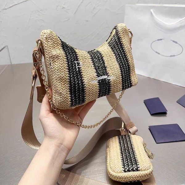 new summer weave designer bag hobo shoulder bags p letter straw 3 in 1 underarm tote bag women designer handbags chain beach bag 230308
new summer weave designer bag hobo shoulder bags p letter straw 3 in 1 underarm tote bag women designer handbags chain beach bag 230308