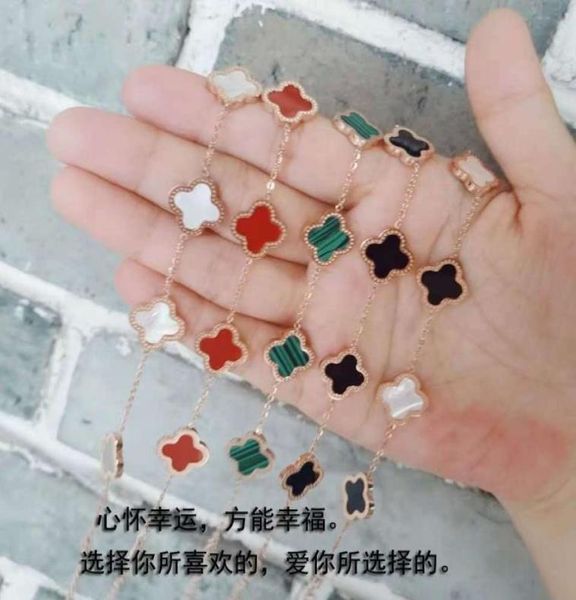 net red accsori clover rose gold bracelet yiwu commodity stainls steel jewelry3774639, Black
net red accsori clover rose gold bracelet yiwu commodity stainls steel jewelry3774639, Black