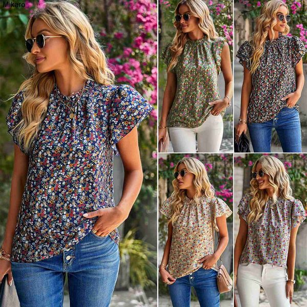 mikaro women's 2023 spring/summer loose case with floral round neck shirt for women, Black
mikaro women's 2023 spring/summer loose case with floral round neck shirt for women, Black