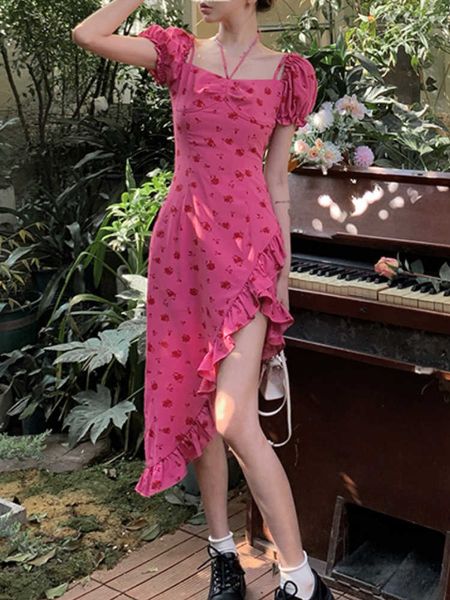 puff sleeve elegant kawaii fairy dress women print floral retro sweet ruffles dress female backless korean party dress 2023, Black;gray
puff sleeve elegant kawaii fairy dress women print floral retro sweet ruffles dress female backless korean party dress 2023, Black;gray
