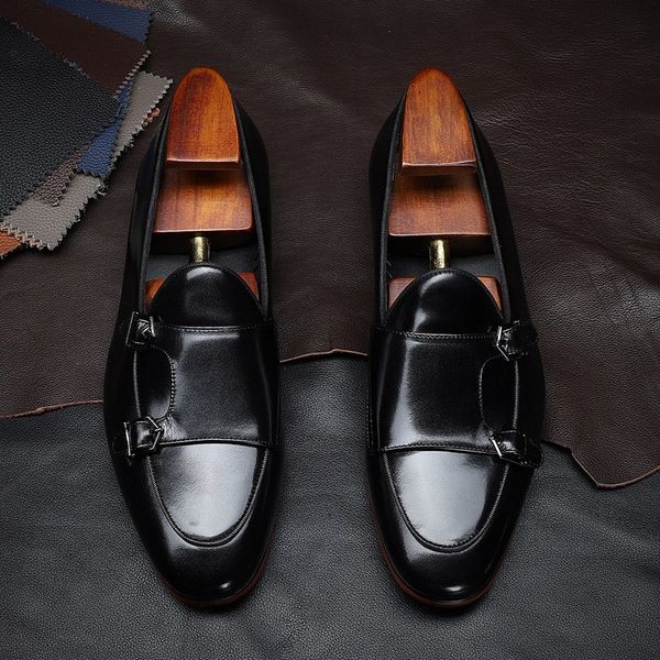 luxury mens dress shoes genuine cow leather slip-on loafer buckle monk strap casual business black brown wedding shoes for men
luxury mens dress shoes genuine cow leather slip-on loafer buckle monk strap casual business black brown wedding shoes for men
