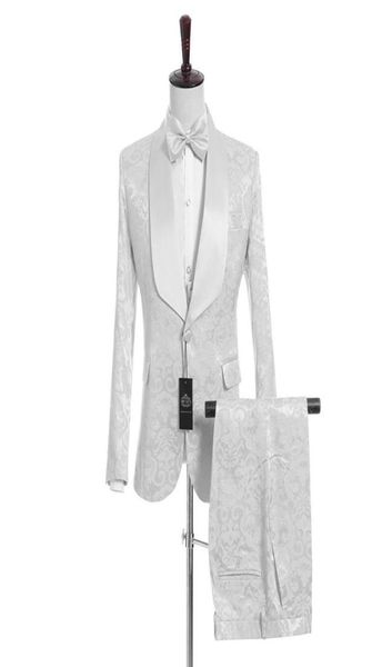 fashion designe white jacquard groom tuxedos shawl lapel groomsmen men wedding dress man jacket blazer 3 piece suitjacketpantsv6085867, Black;gray
fashion designe white jacquard groom tuxedos shawl lapel groomsmen men wedding dress man jacket blazer 3 piece suitjacketpantsv6085867, Black;gray