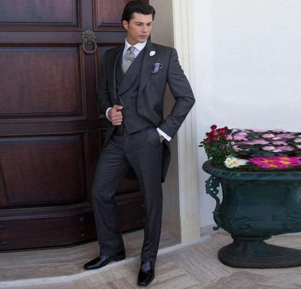 custom made morning style charcoal groom tuxedos man peak lapel groomsmen men wedding suits bridegroom jacketpantst7995333, Black;gray
custom made morning style charcoal groom tuxedos man peak lapel groomsmen men wedding suits bridegroom jacketpantst7995333, Black;gray