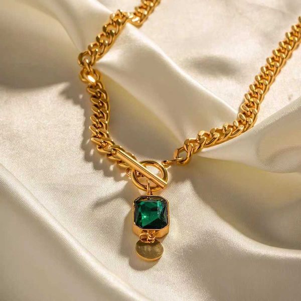jewelry fashionable and personalized ins style stainless steel necklace emerald zircon small design colorless jewelry, Black
jewelry fashionable and personalized ins style stainless steel necklace emerald zircon small design colorless jewelry, Black