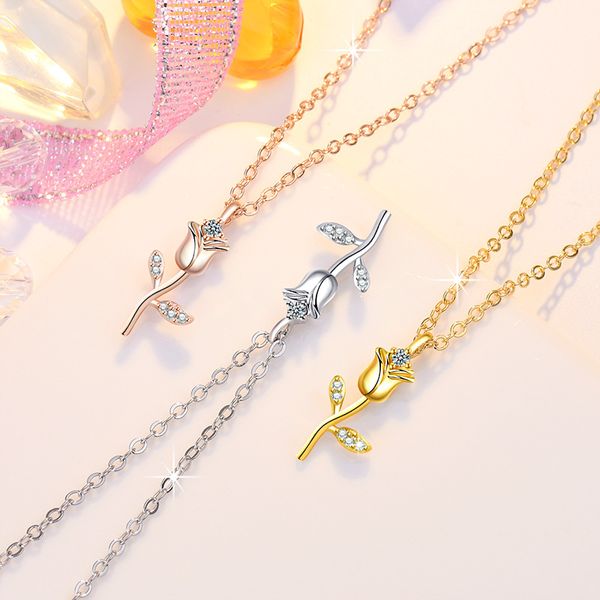 romantic rose pendant necklaces rose gold/platinum/18k gold plated silver necklaces for women birthday party gift
romantic rose pendant necklaces rose gold/platinum/18k gold plated silver necklaces for women birthday party gift