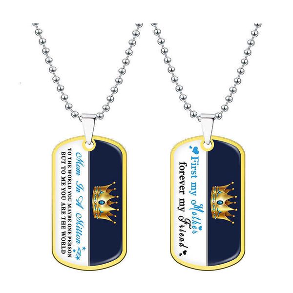 jewelry necklace new crown color print drop glue gold stainless steel mother's day gift titanium, Black
jewelry necklace new crown color print drop glue gold stainless steel mother's day gift titanium, Black