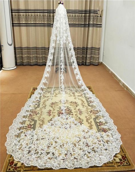 romantic cathedral length wedding veil 5 meters 3 meters lace edge wedding accessories bridal veil in stock real image1050175, Black
romantic cathedral length wedding veil 5 meters 3 meters lace edge wedding accessories bridal veil in stock real image1050175, Black