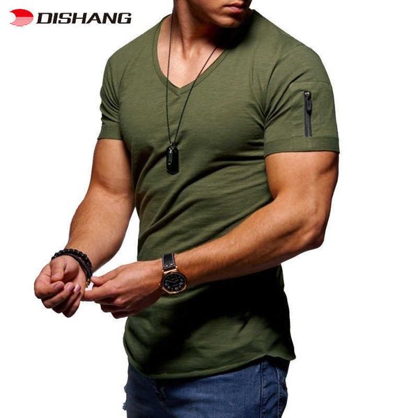 summer printing fitness mens shirt plus size custom men's casual sports v neck blank t shirts s7mr, White;black