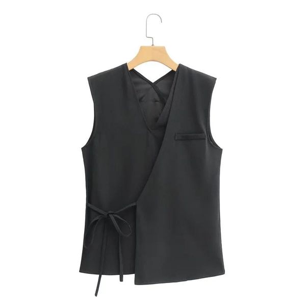 tanks black summer women 2022 casual sleeveless vest v neck waistcoat tank bow asymmetric surplice neckline basic minimalist chic, Black;white
tanks black summer women 2022 casual sleeveless vest v neck waistcoat tank bow asymmetric surplice neckline basic minimalist chic, Black;white