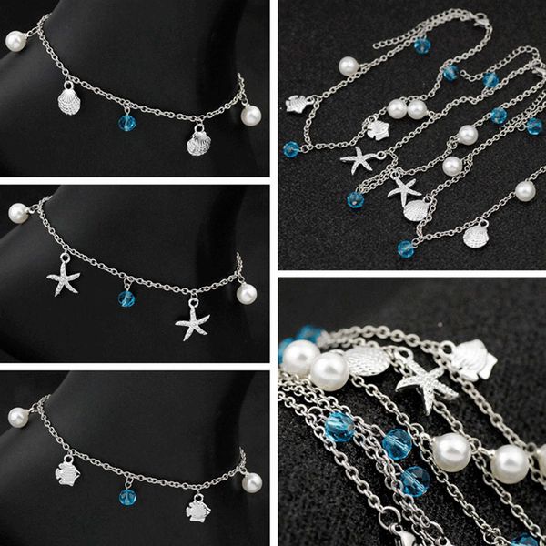 anklets stainless steel shell star imitation pearl anklet stylish ocean pendants anklet women summer beach sandal foot show jewelry 1pc aa23, Red;blue
anklets stainless steel shell star imitation pearl anklet stylish ocean pendants anklet women summer beach sandal foot show jewelry 1pc aa23, Red;blue