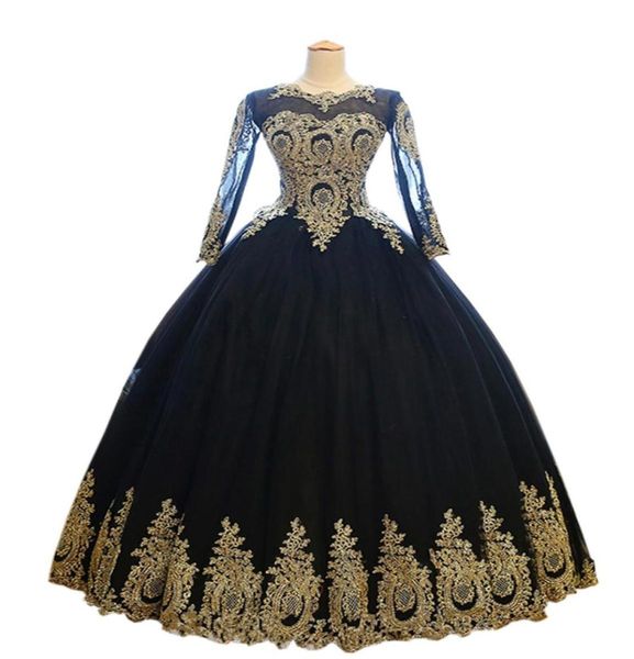 black and gold ball gown evening dresses formal gowns long illusion sleeves lace applique tulle designer prom party dress8219300, Black;red
black and gold ball gown evening dresses formal gowns long illusion sleeves lace applique tulle designer prom party dress8219300, Black;red