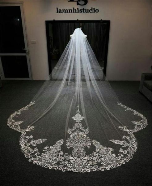 selling luxury real image wedding veils three meters long veils lace applique crystals one layers cathedral length brid1225848, Black
selling luxury real image wedding veils three meters long veils lace applique crystals one layers cathedral length brid1225848, Black