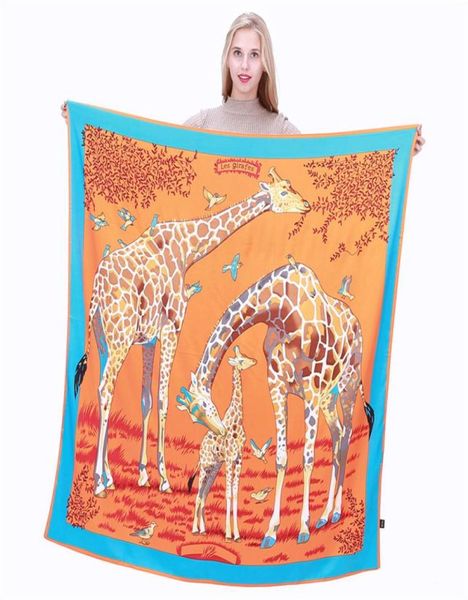 new twill silk scarf women animal giraffe printing square scarves fashion wrap female foulard large hijab shawl neckerchief 130133243136, Blue;gray
new twill silk scarf women animal giraffe printing square scarves fashion wrap female foulard large hijab shawl neckerchief 130133243136, Blue;gray