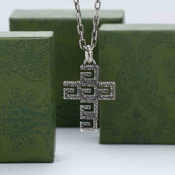 designer jewelry bracelet necklace ring ancient family cross classic carved pattern square pendant twist versatile sweater couple, Silver
designer jewelry bracelet necklace ring ancient family cross classic carved pattern square pendant twist versatile sweater couple, Silver