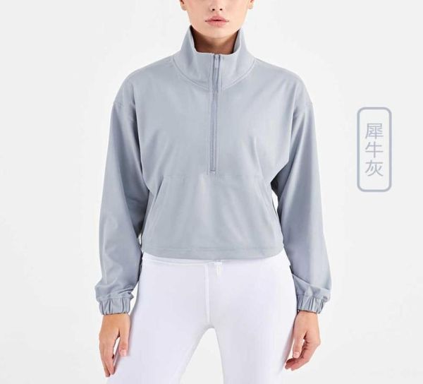 thickened sportswear jacket yoga outfits women039s half zipper long sleeve loose pocket outdoor running fitness coat4788707, White;red
thickened sportswear jacket yoga outfits women039s half zipper long sleeve loose pocket outdoor running fitness coat4788707, White;red