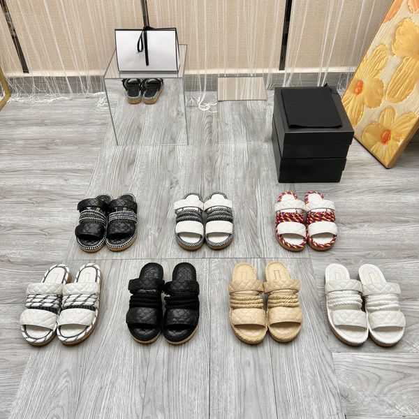 designer women slippers hemp rope grass sandals summer platform fashion alphabet c quilted c leather woman shoe lace up loafers women fisher, Black
designer women slippers hemp rope grass sandals summer platform fashion alphabet c quilted c leather woman shoe lace up loafers women fisher, Black