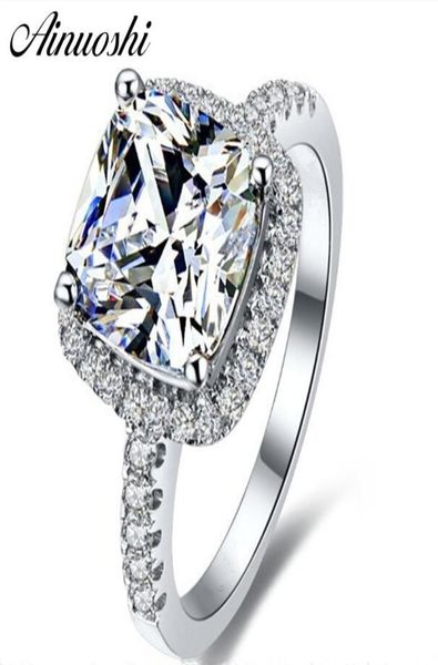 ainuoshi luxury 3 carat engagement halo rings princess stlye cushion cut anelli donna 925 sterling silver women wedding jewelry y22882047, Slivery;golden
ainuoshi luxury 3 carat engagement halo rings princess stlye cushion cut anelli donna 925 sterling silver women wedding jewelry y22882047, Slivery;golden