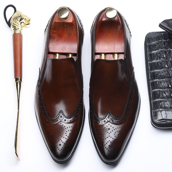 big size 6- mens penny loafers genuine leather black brown business dress shoes for men quality handmade slip on male footwear
big size 6- mens penny loafers genuine leather black brown business dress shoes for men quality handmade slip on male footwear
