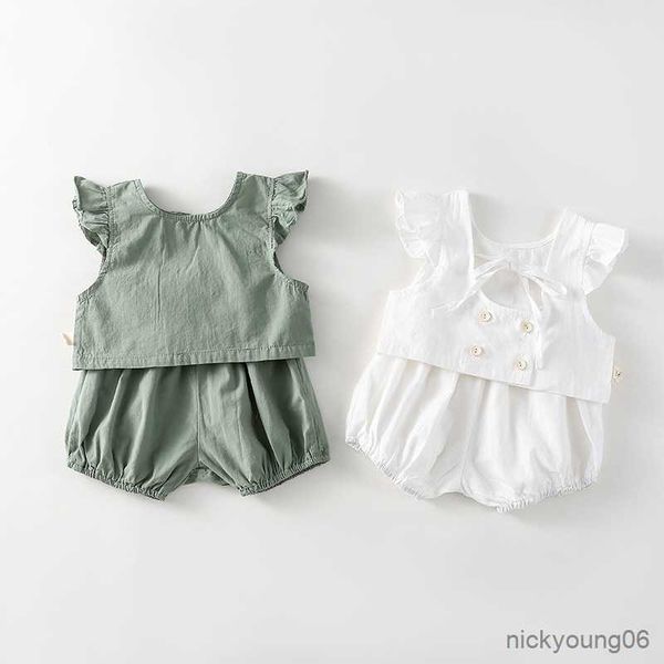 clothing sets girls' summer edition set children's cotton solid color fashionable, White
clothing sets girls' summer edition set children's cotton solid color fashionable, White
