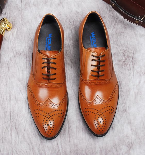 genuine leather mens brogue shoes brown black pointed toe lace-up office career dress shoes business handmade mens oxford shoe
genuine leather mens brogue shoes brown black pointed toe lace-up office career dress shoes business handmade mens oxford shoe