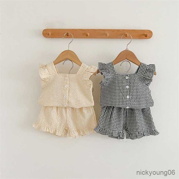 clothing sets 2023 summer new baby shorts sleeve square neck and pieces suit girls grid cotton set children clothes, White
clothing sets 2023 summer new baby shorts sleeve square neck and pieces suit girls grid cotton set children clothes, White