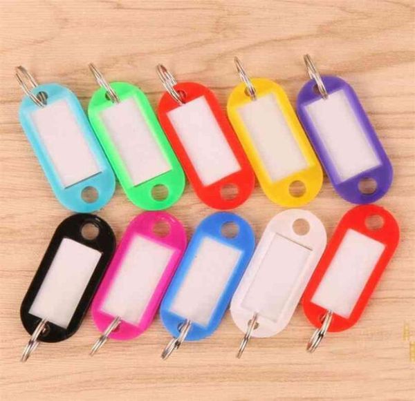 whole 100pcs mix color plastic keychain key tags id label name tags with split ring for baggage key chains key rings 2104098582459, Silver
whole 100pcs mix color plastic keychain key tags id label name tags with split ring for baggage key chains key rings 2104098582459, Silver
