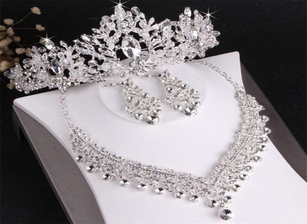 bride wedding crown necklace earrings threepiece set designer white crystal jewelry set handmade fine craft headpieces8834244, Silver
bride wedding crown necklace earrings threepiece set designer white crystal jewelry set handmade fine craft headpieces8834244, Silver