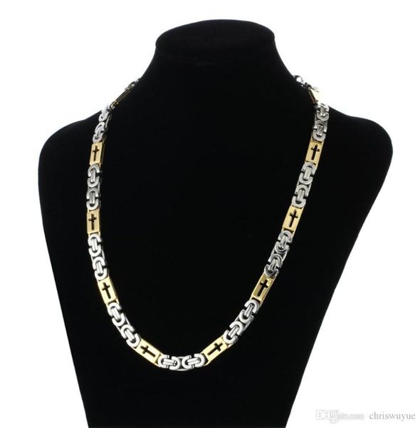stainless steel gold byzantine chain hollow cross metal necklace men gift accessory hip hop jewelry chaine collier7342747, Silver
stainless steel gold byzantine chain hollow cross metal necklace men gift accessory hip hop jewelry chaine collier7342747, Silver
