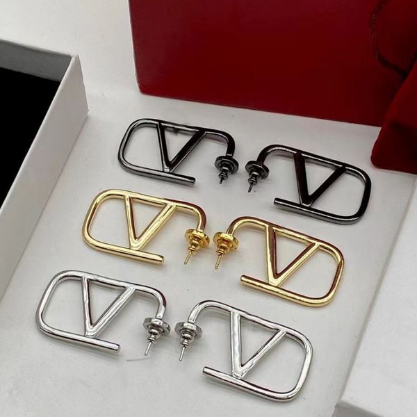 valentity women 5cm designer stud earrings gold silver black color classic brass engagement earring without box, Golden;silver
valentity women 5cm designer stud earrings gold silver black color classic brass engagement earring without box, Golden;silver