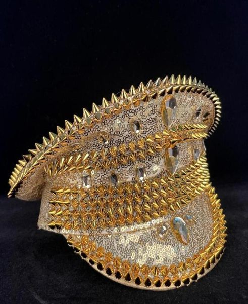 berets women men steampunk military hat with gold rivet queen sequin burning captain sergeant rave festival bachelorette part hatb1278938, Blue;gray
berets women men steampunk military hat with gold rivet queen sequin burning captain sergeant rave festival bachelorette part hatb1278938, Blue;gray