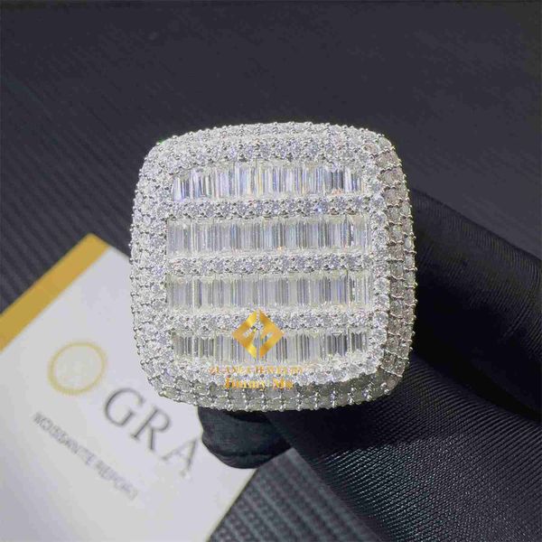 2023 new trendy popular style iced out hip hop shining jewelry baguette moissanite hip hop pinky ring, Silver
2023 new trendy popular style iced out hip hop shining jewelry baguette moissanite hip hop pinky ring, Silver